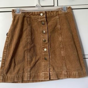 Charlotte Russe Light Brown Corduroy Skirt